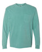 Comfort Colors 4410 - Unisex Garment-Dyed Heavyweight Long Sleeve Pocket T-Shirt - Seafoam