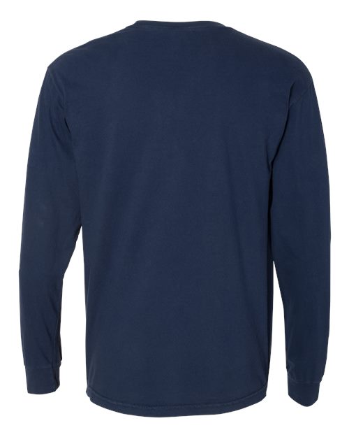 Comfort Colors 4410 - Unisex Garment-Dyed Heavyweight Long Sleeve Pocket T-Shirt - True Navy