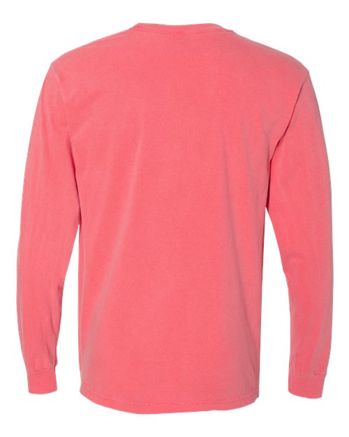 Comfort Colors 4410 - Unisex Garment-Dyed Heavyweight Long Sleeve Pocket T-Shirt - Watermelon