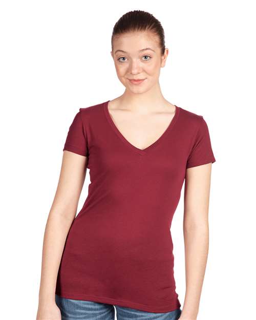 Next Level 1540 - Women's Ideal V-Neck T-Shirt - Cardinal