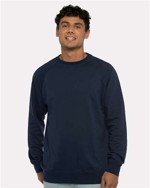 Next Level 9000 - Unisex Laguna Raglan Crewneck Sweatshirt - Midnight Navy