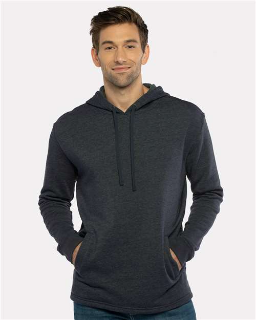 Next Level 9300 - Unisex Malibu Welt Pocket Hoodie Sweatshirt - Heather Midnight Navy