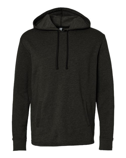 Next Level 9300 - Unisex Malibu Welt Pocket Hoodie Sweatshirt - Heather Black