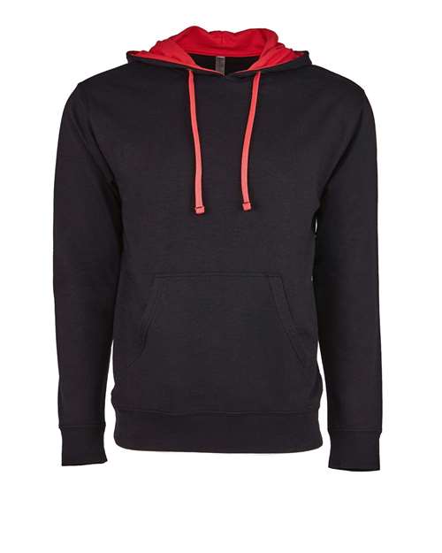 Next Level 9301 - Unisex Laguna Hoodie Sweatshirt - Black/ Red