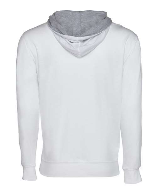 Next Level 9301 - Unisex Laguna Hoodie Sweatshirt - White/ Heather Grey