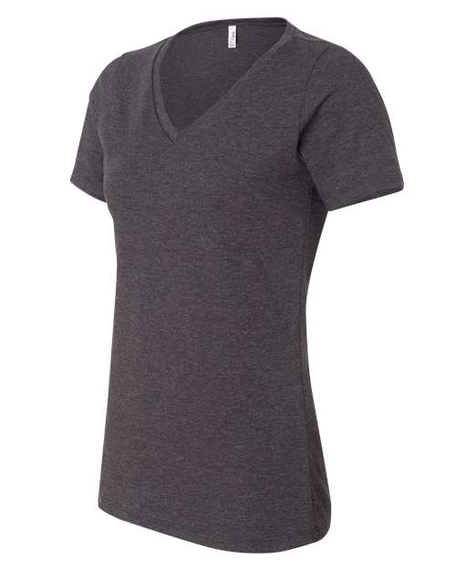 BELLA + CANVAS 6405CVC - Women's Relaxed Heather CVC V-Neck Tee - Dark Grey Heather