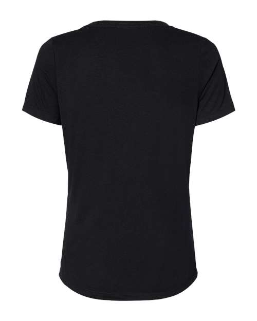 BELLA + CANVAS 6415 - Women's Relaxed Triblend V-Neck Tee - Solid Black Triblend