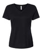 BELLA + CANVAS 6415 - Women's Relaxed Triblend V-Neck Tee - Solid Black Triblend