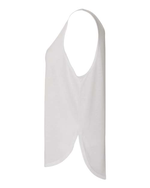 BELLA + CANVAS 8802 - Women's Flowy Tank with Side Slit - White