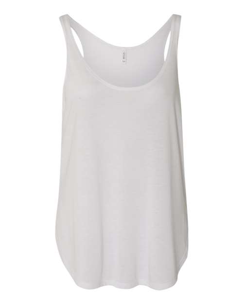 BELLA + CANVAS 8802 - Women's Flowy Tank with Side Slit - White
