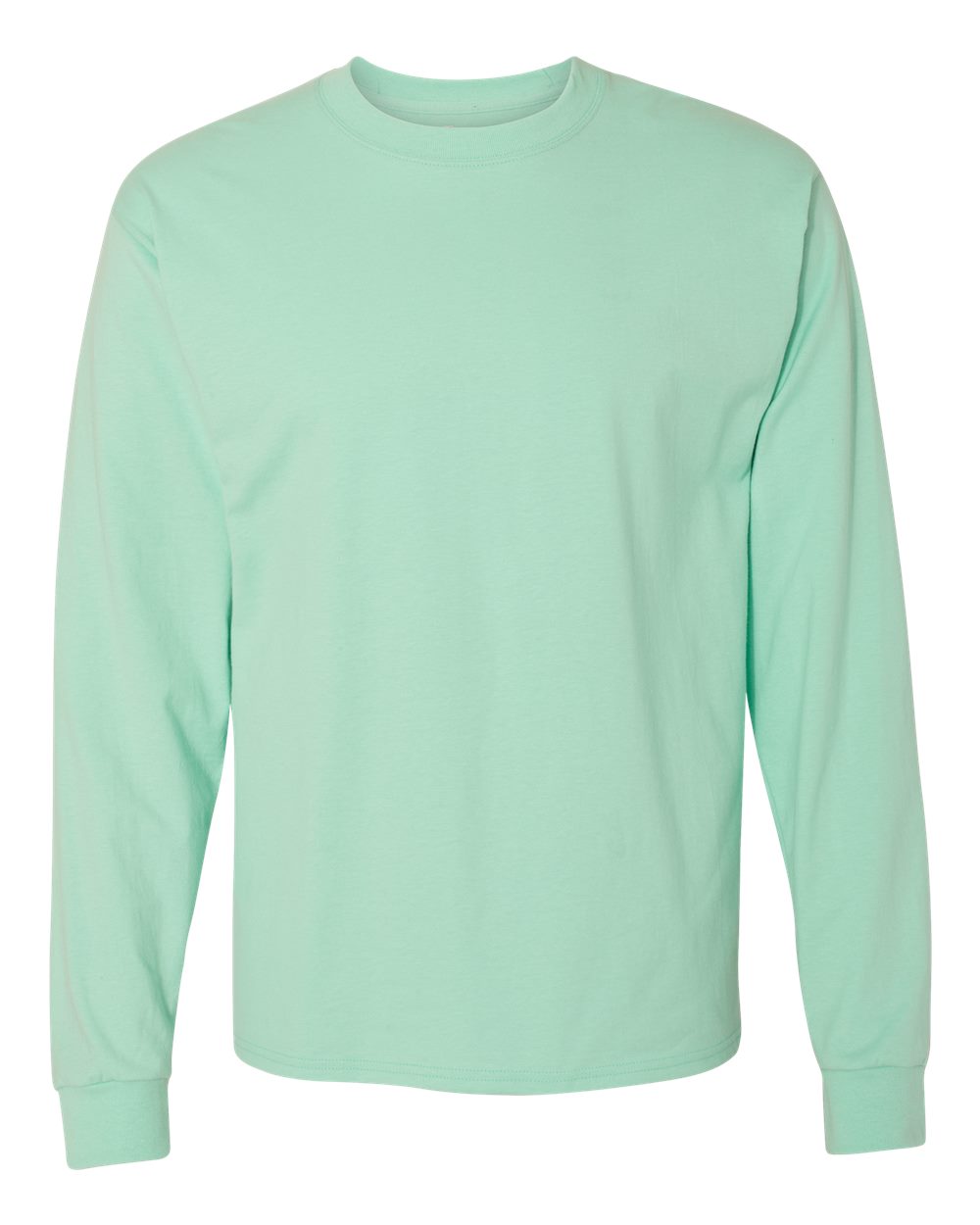 Hanes 5186 - Unisex Beefy-T® Long Sleeve T-Shirt — Clean Mint (flat)