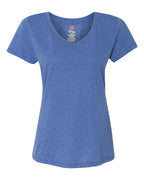Hanes 42VT - Women's Perfect-T Triblend V-Neck T-Shirt — Royal Triblend (flat)