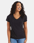 Hanes 42VT - Women's Perfect-T Triblend V-Neck T-Shirt — Black Triblend
