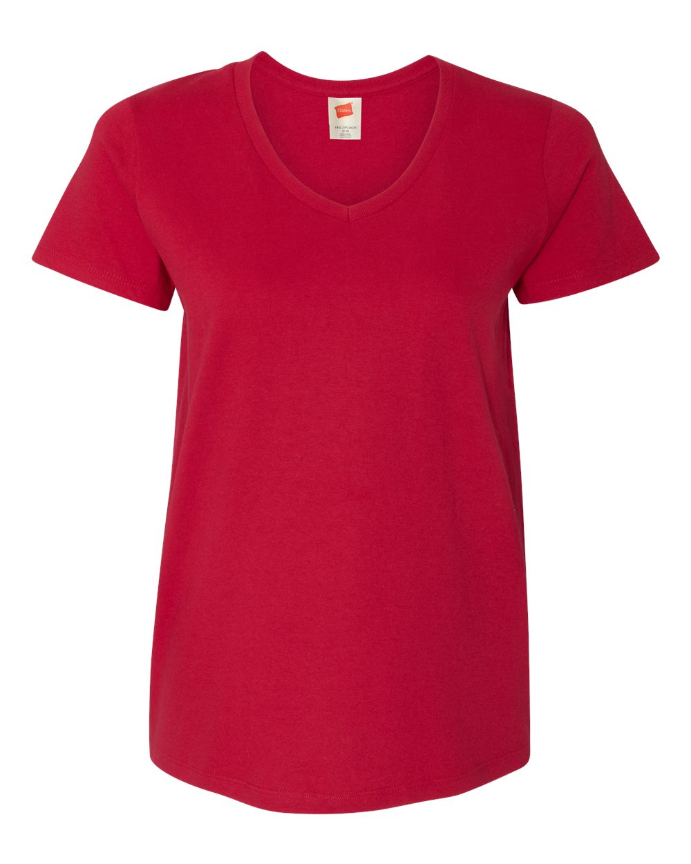 Hanes 5780 - Women's Essential-T V-Neck T-Shirt — Deep Red (flat)