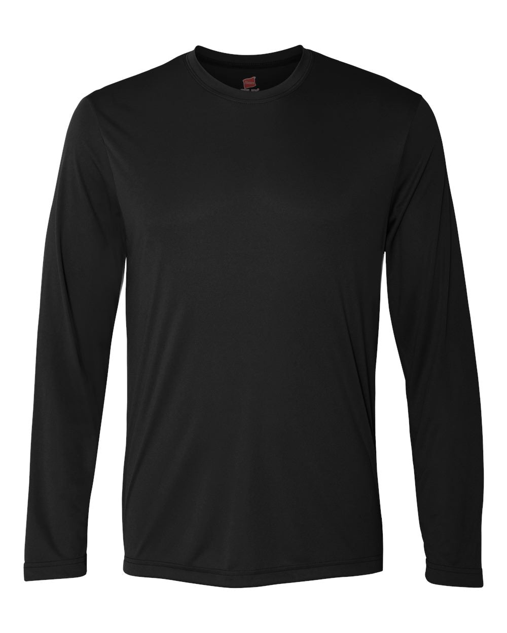 Hanes 482L - Unisex Cool DRI® Long Sleeve Performance T-Shirt — Black (flat)