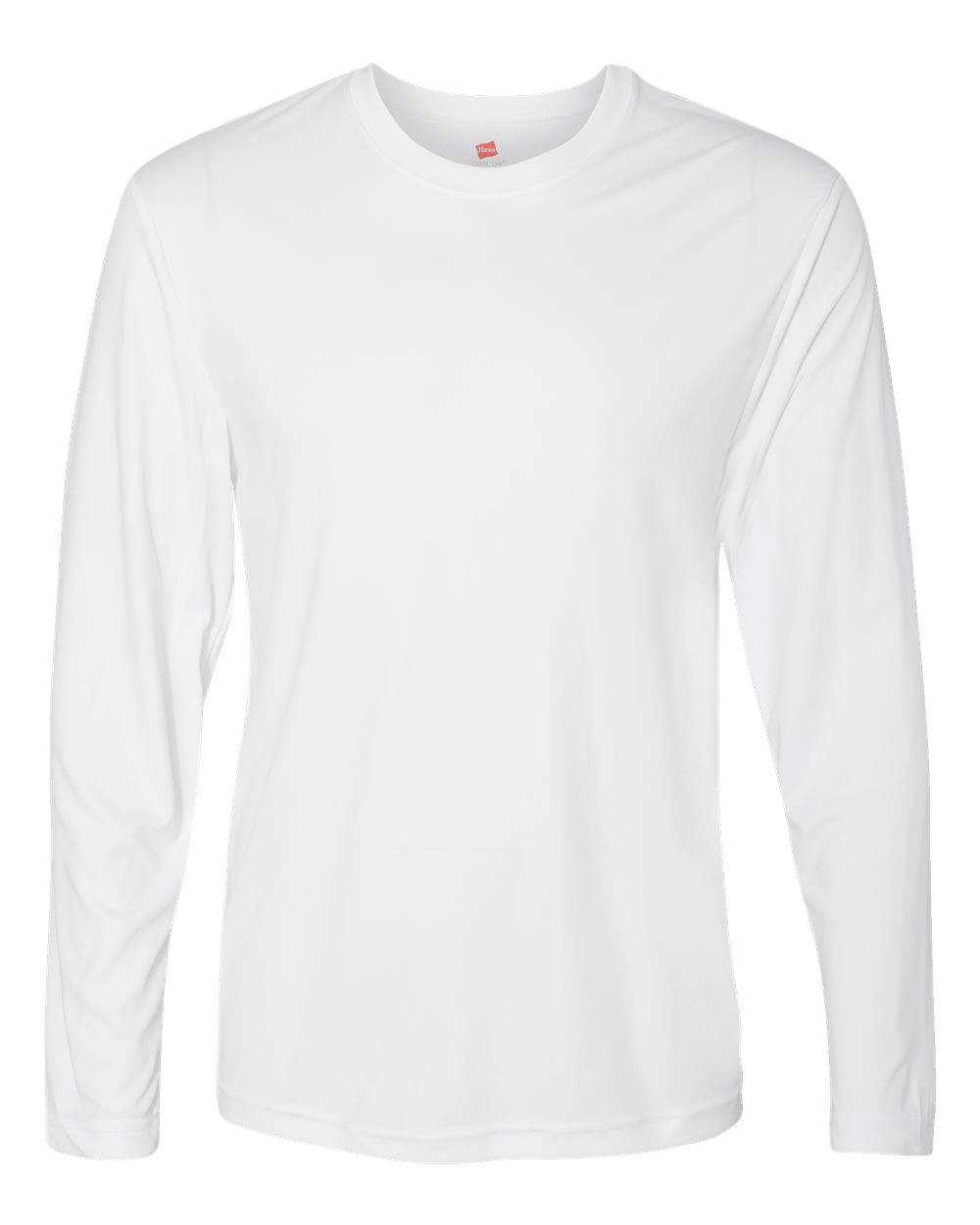 Hanes 482L - Unisex Cool DRI® Long Sleeve Performance T-Shirt — White (flat)
