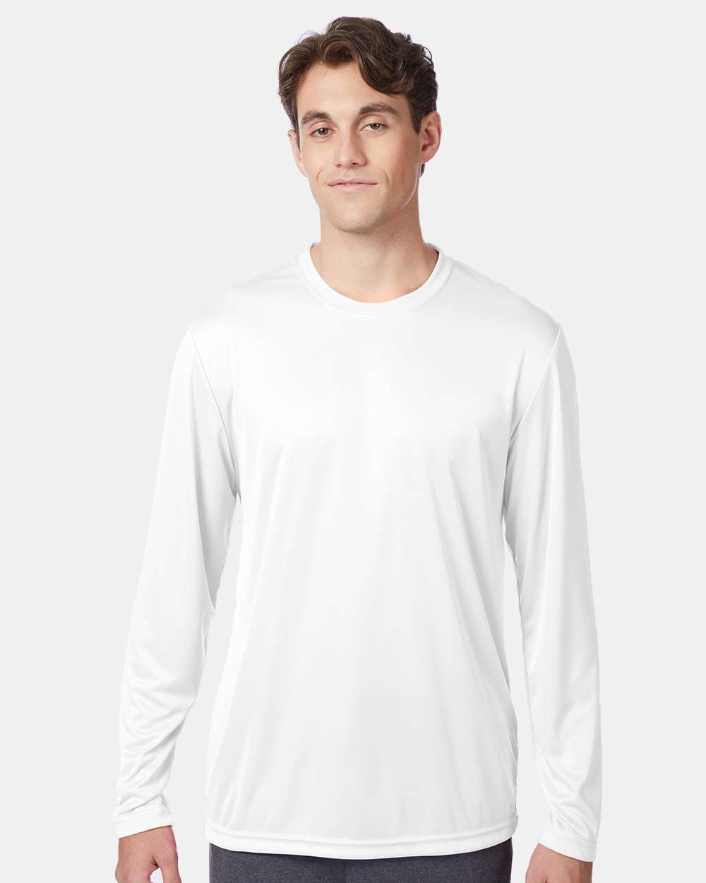 Hanes 482L - Unisex Cool DRI® Long Sleeve Performance T-Shirt — White
