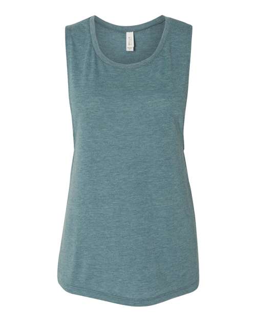 BELLA + CANVAS 8803 - Women's Flowy Scoop Muscle Tank - Heather Deep Teal