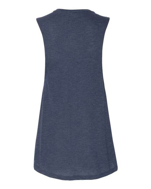 BELLA + CANVAS 8803 - Women's Flowy Scoop Muscle Tank - Heather Navy