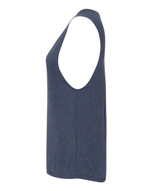 BELLA + CANVAS 8803 - Women's Flowy Scoop Muscle Tank - Heather Navy