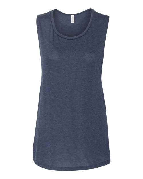 BELLA + CANVAS 8803 - Women's Flowy Scoop Muscle Tank - Heather Navy