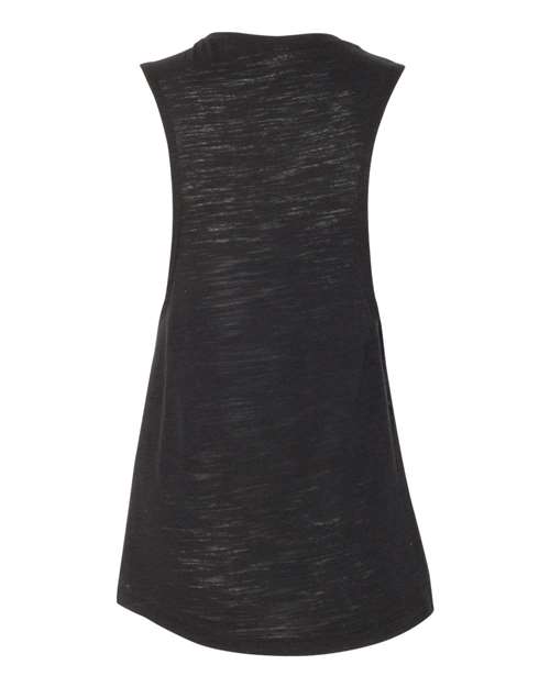 BELLA + CANVAS 8803 - Women's Flowy Scoop Muscle Tank - Solid Black Slub