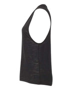 BELLA + CANVAS 8803 - Women's Flowy Scoop Muscle Tank - Solid Black Slub