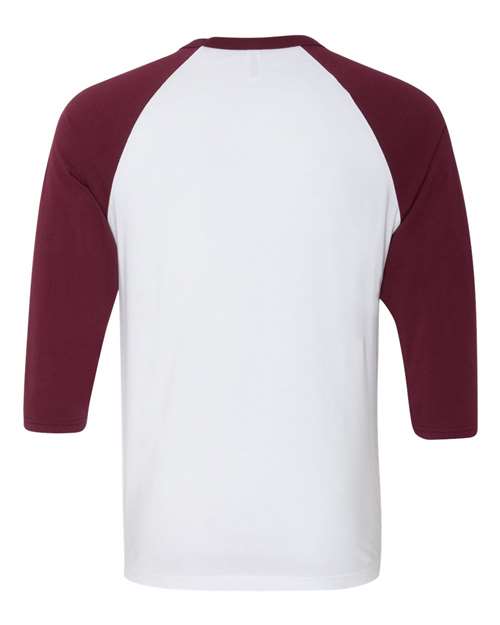 BELLA + CANVAS 3200 - Unisex Three-Quarter Sleeve Baseball Tee BELLA + CANVAS