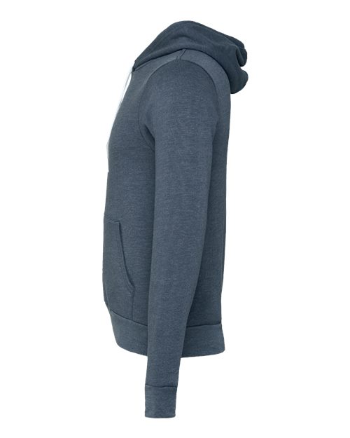BELLA + CANVAS 3719 - Unisex Sponge Fleece Hoodie Sweatshirt - Heather Navy