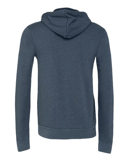 BELLA + CANVAS 3739 - Unisex Sponge Fleece Full-Zip Hoodie Sweatshirt - Heather Navy