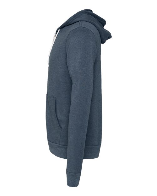 BELLA + CANVAS 3739 - Unisex Sponge Fleece Full-Zip Hoodie Sweatshirt - Heather Navy