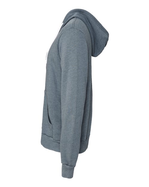 BELLA + CANVAS 3739 - Unisex Sponge Fleece Full-Zip Hoodie Sweatshirt - Heather Slate