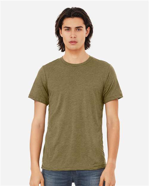 BELLA + CANVAS 3413 - Triblend Tee - Olive Triblend