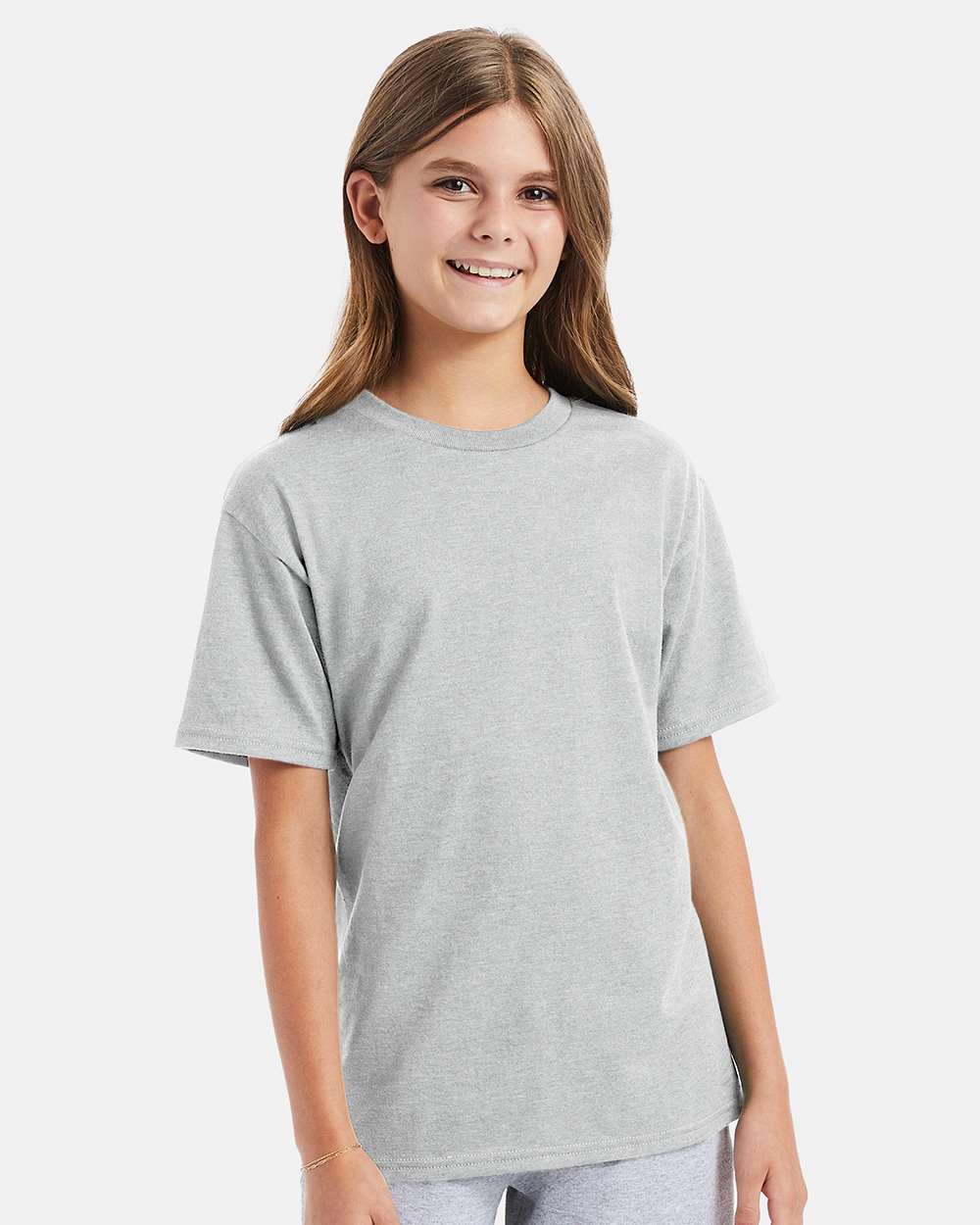 Hanes 498Y - Youth Perfect-T T-Shirt — Ash
