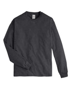 Hanes 5586 - Authentic Long Sleeve T-Shirt — Charcoal Heather (flat)