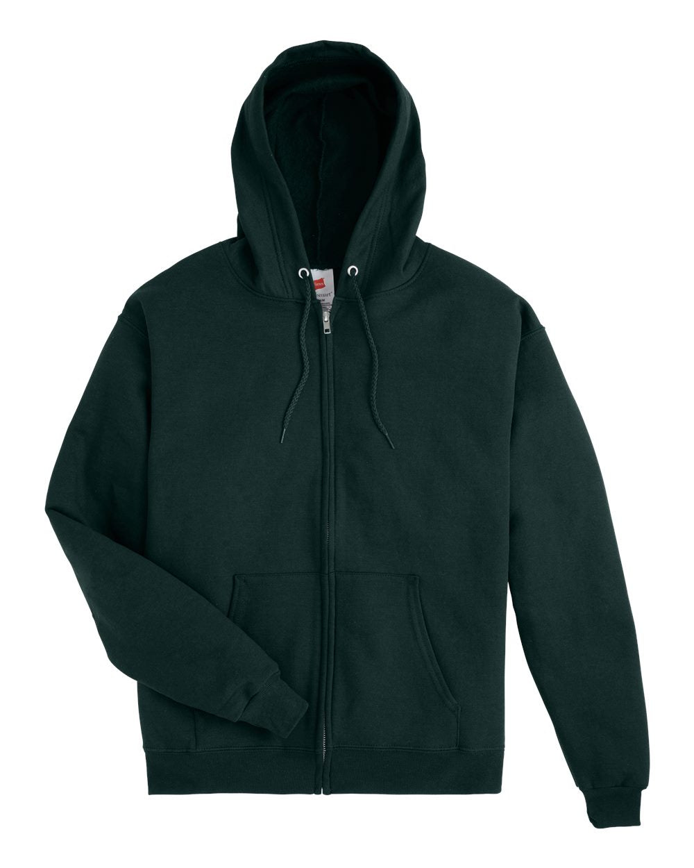 Hanes P180 - Unisex EcoSmart® Full-Zip Hooded Sweatshirt — Deep Forest (flat)