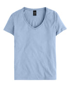 Hanes S04V - Women's Perfect-T V-Neck T-Shirt — Light Blue (flat)