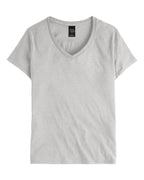 Hanes S04V - Women's Perfect-T V-Neck T-Shirt — Ash (flat)