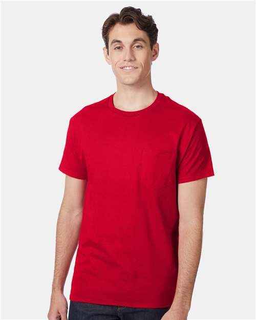 Hanes 5590 - Unisex Authentic Pocket T-Shirt
