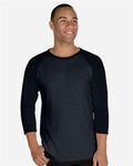 JERZEES 560RR - Premium Blend Ringspun Three-Quarter Sleeve Raglan Baseball T-Shirt