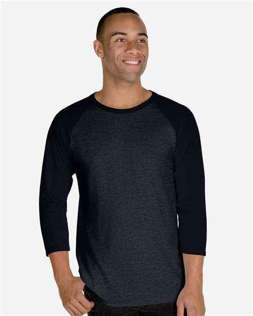 JERZEES 560RR - Premium Blend Ringspun Three-Quarter Sleeve Raglan Baseball T-Shirt