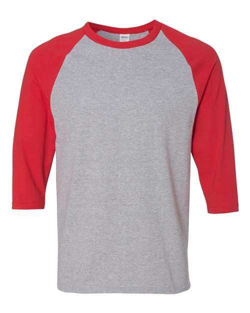 Gildan 5700 - Unisex Heavy Cotton™ Raglan Three-Quarter Sleeve T-Shirt Gildan