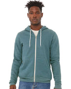 BELLA + CANVAS 3739 - Unisex Sponge Fleece Full-Zip Hoodie Sweatshirt - Heather Deep Teal