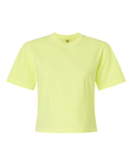 Comfort Colors 3023CL - Women's Garment-Dyed Heavyweight Boxy T-Shirt - Neon Lemon