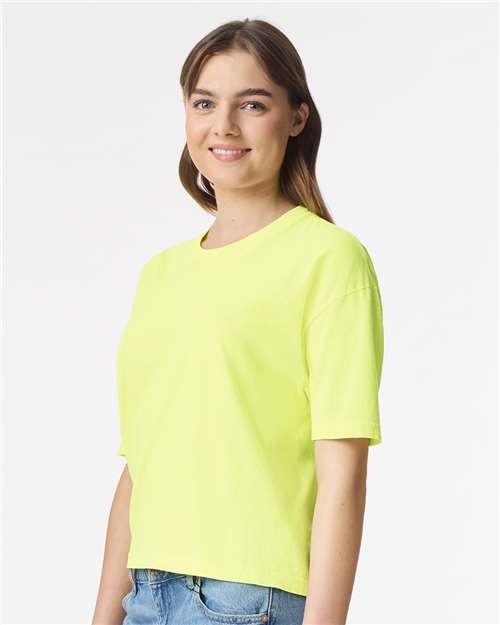 Comfort Colors 3023CL - Women's Garment-Dyed Heavyweight Boxy T-Shirt - Neon Lemon