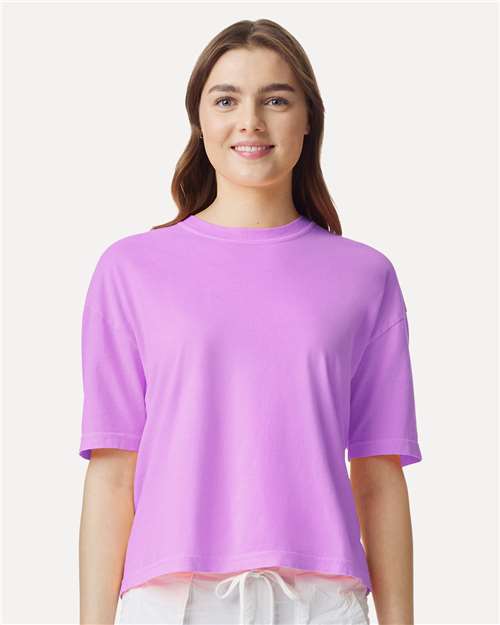 Comfort Colors 3023CL - Women's Garment-Dyed Heavyweight Boxy T-Shirt - Neon Violet