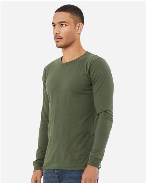 BELLA + CANVAS 3501 - Unisex Jersey Long Sleeve Tee - Military Green
