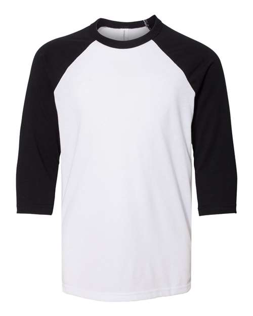 BELLA + CANVAS 3200Y - Youth Three-Quarter Sleeve Baseball Tee BELLA + CANVAS