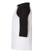 BELLA + CANVAS 3200T - Toddler Three-Quarter Sleeve Baseball Tee - White/ Black