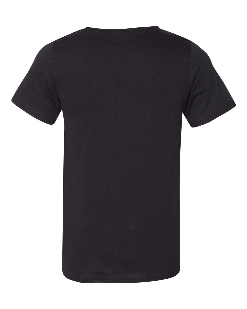 BELLA + CANVAS 3014 — Unisex Raw Neck Tee — Black (flat)